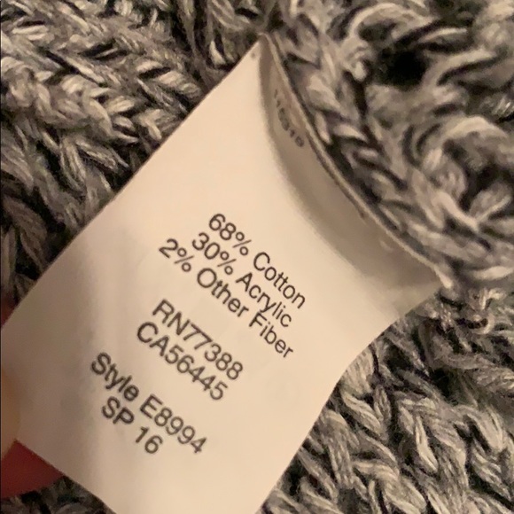 Madewell Marled Plaza Pullover Sweater 3/4 Sleeve Cuffed Blue White Size L - Picture 4 of 6